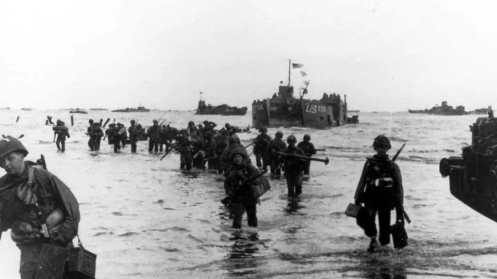 Les troupes américaines débarquent en Normandie