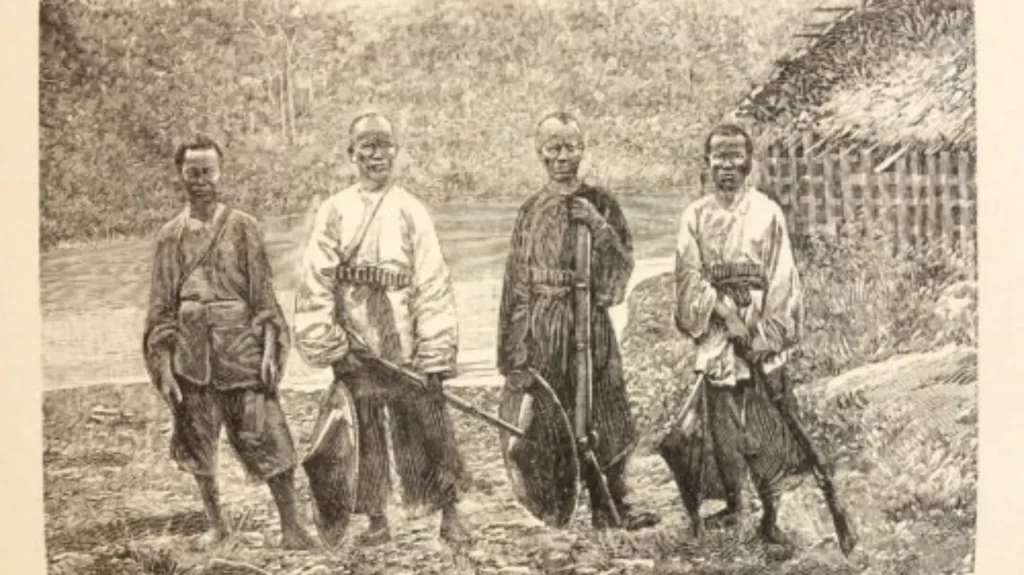 Des soldats pavillons noirs