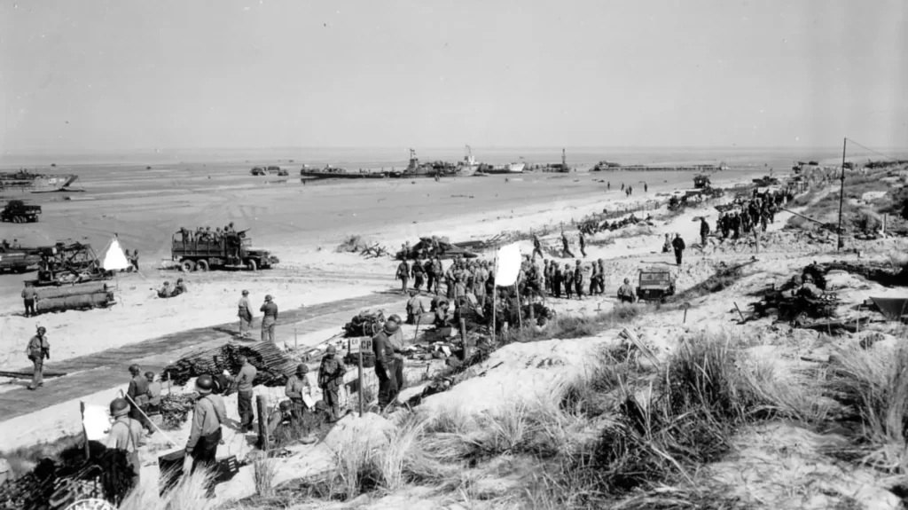 La plage d'Utah Beach le 8 juin